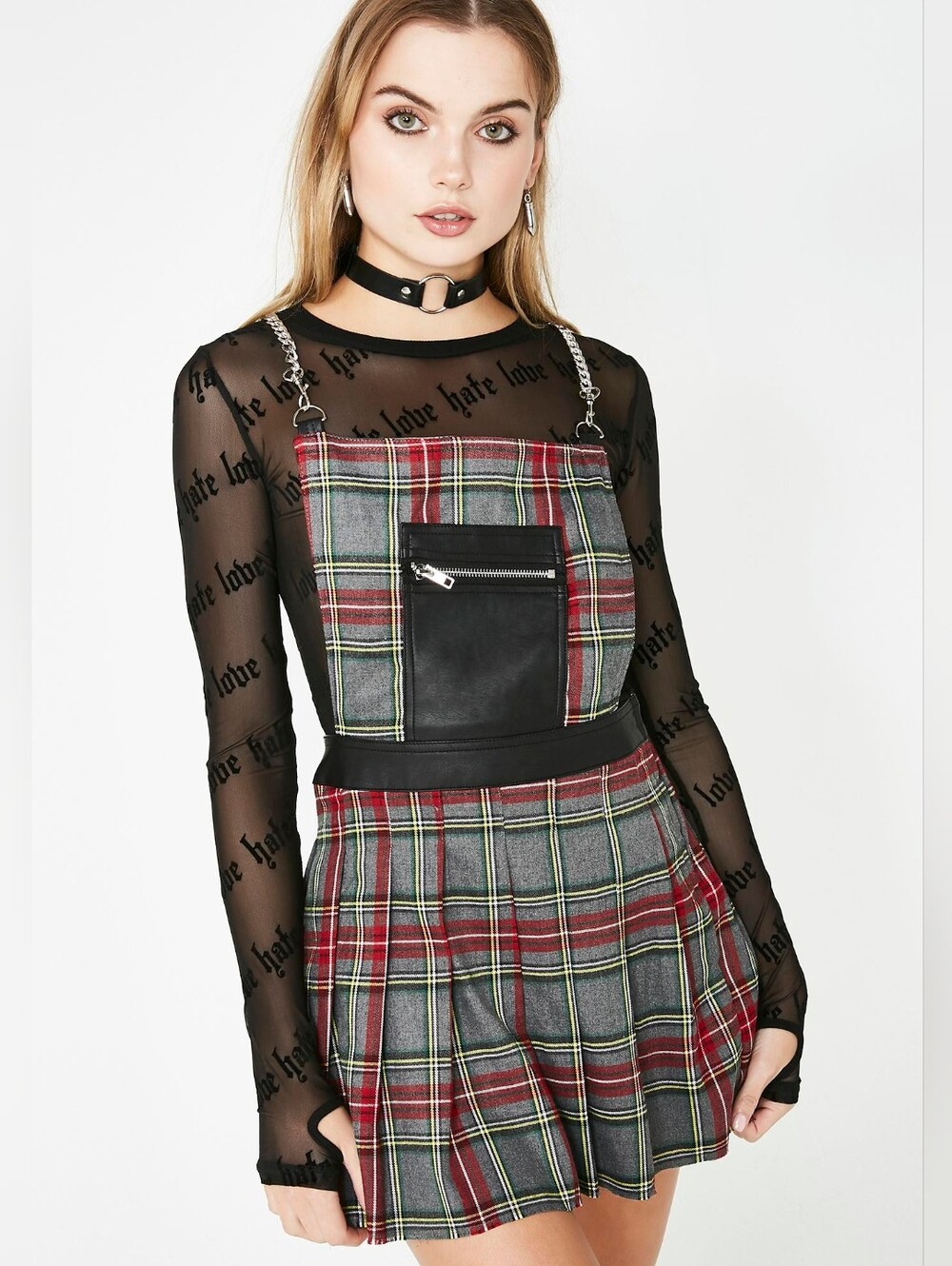 Current Mood Teen Spirit Plaid Dress XS
